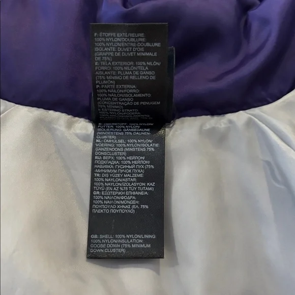 The North Face women’s puffer Aconcagua jacket 550 down purple XS - Picture 9 of 11